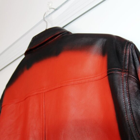 BNWT AW21 MARNI SPRAY PRINT LEATHER SHIRT JACKET 48 - Picture 6 of 13